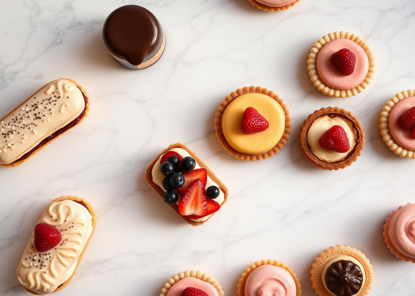 Assortiment de pâtisseries fines